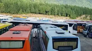 luxury buses parking in Manali #volvo #scania #manali