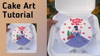 Bride to be Cake Painting Tutorial @Saswatiscreations 