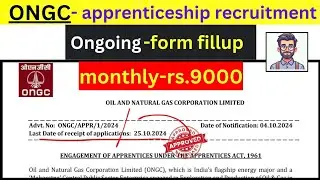 ONGC apprenticeship recruitment,notice