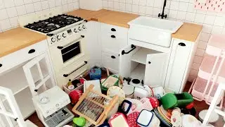Miniature kitchen set cooking toys 💙 small kitchen toys 🩷 kitchen set cooking toys