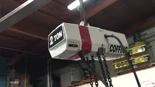 Coffing 2 ton Electric Chain Hoist 230V 3 Phase 10 ft length 4000 lbs crane