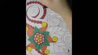 Flower Swirl Coloring Book Time Lapse!