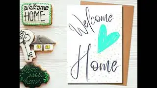 Handmade Housewarming Card, House Warming Gift, Realtor Closing Gift, Soldier Welcome Home, Digital
