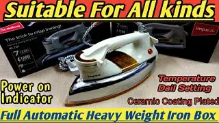 Super Deluxe Heavy Duty Iron Box With Temperature Setting Dial And Auto Shut Off Function 1200Watt