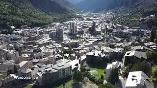 🇦🇩 ESCALDES ENGORDANY DESDE EL AIRE, vuelo en dron por ANDORRA   4K