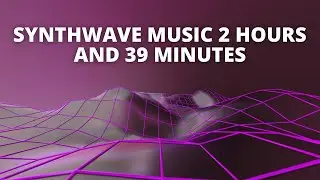 Synthwave music timer with 2 hours and 39 minutes