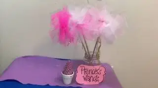 diy princess Wands| how to make tulle Pom poms - Vlogmas Day 9