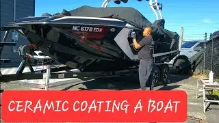 FIRST IN THE WORLD CERAMIC COATING A BOAT(MUST WATCH) #boating #detailing #vlog 