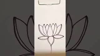 How to draw a lotus flowers 🌸 step by step #drawing #flower #flowerdrawing  #shorts #youtubeshorts