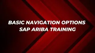 BASIC NAVIGATION OPTIONS -SAP ARIBA TRAINING#saptraining #procurementexcellence #sap