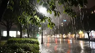 Listen & Sleep Immediately with Heavy Rain & Roaring Thunder Sounds at Night - Rain for Sleep