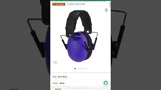 77% off Amazon Basics Kids Ear-Protection Safety Noise Earmuffs, Blue