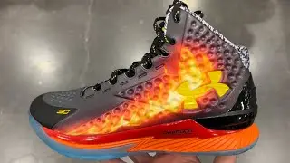 Under Armour Curry 1 Retro Curry Jam Fire Orange Basketball Shoes