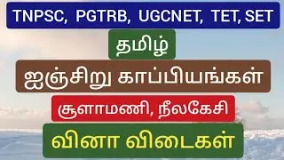 ஐஞ்சிறு காப்பியங்கள் சூளாமணி, நீலகேசி வினா விடைகள்