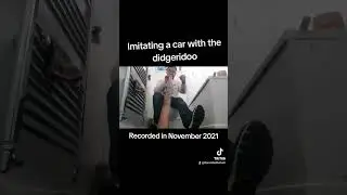 Imitating a car with a didgeridoo #didgeridoo #yidaki #didgeridooplayer #dorombotherium