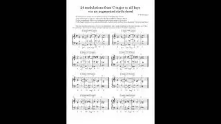 24 modulations from C major to all keys via an augmented sixth chord