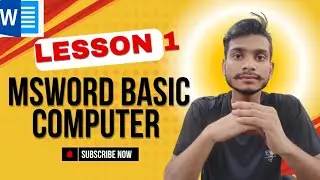 MS WORD BASIC COMPUTER LESSON 1 #MSWordBasics#LearnMSWord#ComputerBasic