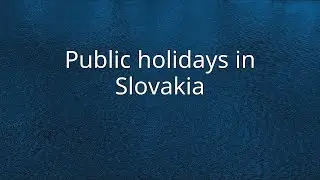 Public holidays in Slovakia
