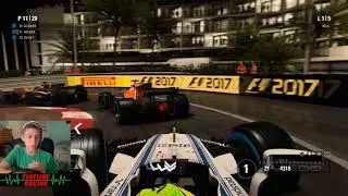 F1 2017 - Monaco Night Racing With Heavy Rain. Starting Last To? DRIFT KING