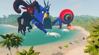 ALL MONSTERS Big & Small Cars with SMILE SONIC EXE & BUS EATER & CAR EATER &ndash; BeamNG Drive