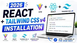 UPDATE!! How to Install React + Tailwind CSS v4 with Vite in 2026 | Beginner Tutorial