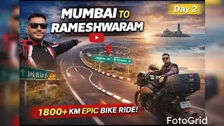 Mumbai to Rameshwaram on Bike 🛣️ | Day 2 | A Spiritual & Epic Ride Begins