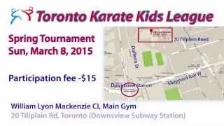 Toronto Karate Kids League Spring Tournament