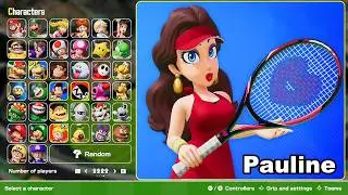 Mario Tennis Fever - All Character With Gameplay (4K)