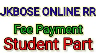 Online RR Fee Payment Option || JKBOSE || Your News Guru