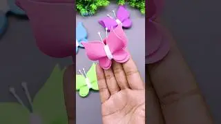 How To Make Paper Butterflies Very Easy🦋Glitter Foam Sheet Butterfly Hair Band🦋DIY Hair Clips