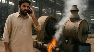 From Scrap to Power: Rebuilding a Giant Stone Crushing Shaft & Extracting Oil from Old Tires