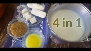 4 in1 UNSALTED HOMEMADE BUTTER/PURE DESI GHEE/LASSI / DELICIOUS  MEETHA