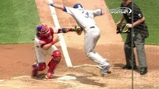 LAD@PHI: Howard fires home, Nieves applies the tag