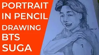 Portrait in Pencil | Drawing BTS Suga | Art by Mira