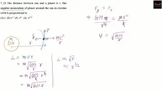 The distance between sun and a planet is r.The angular momentum of planet around the sun #neet #jee