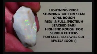 Stunning Gem Quality Lighting Ridge Seam opal rough 47.00cts to cut :)