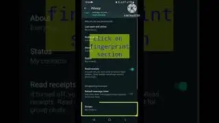 How to Enable Fingerprint In What's app | fingerprint 🔐kaise on karyen | #whatsapp | #shorts