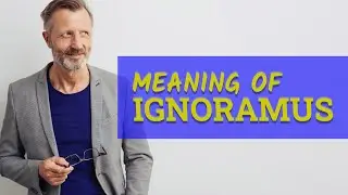 Ignoramus | Definition of ignoramus 📖 📖