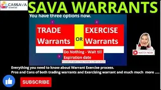 CASSAVA SCIENCES WARRANTS AWARD | CASSAVA SCIENCES STOCK UPDATE | SAVA WARRANTS EXERCISE | $SAVA