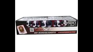 COMPOUND X - 281 Shots Compound Barrage by Golden Tiger | Available at Suki's Fireworks