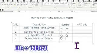 How to Insert Hand Symbol in Word?