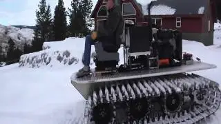 Home Built Snow-Cat Test Drive