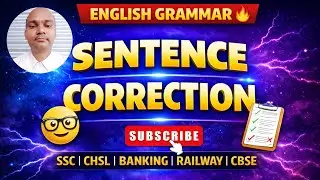Sentence correction | English Grammar