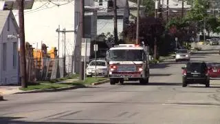 Kearny Fire Department Engine 1 responding Mutual Aid North Arlington 6-22-15