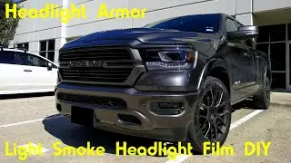 Light Smoke Headlight Tint Protection Film DIY - RAM 1500 - Headlight Armor