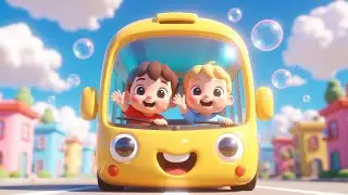 Bus Song for Kids 🚌 | Fun Learning Nursery Cartoon