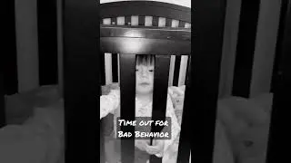 Time out locked up for bad behavior crazy baby with attitude