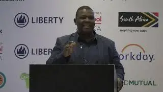 Gauteng MEC of Finance, Jacob Mamabolo delivers closing remarks at The Future of Leadership Summit