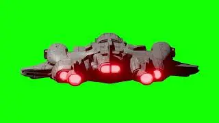 Cool Spaceship on green screen | Free VFX | 3 angles