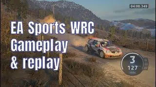 Sunset downhill in Monte-Carlo. EA Sports WRC quick play. Renault Clio S1600. Rallye Monte-Carlo.